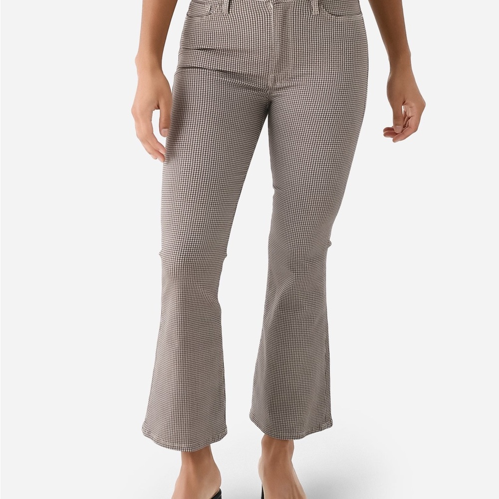 Frame Denim Le Crop Flare Houndstooth size 26